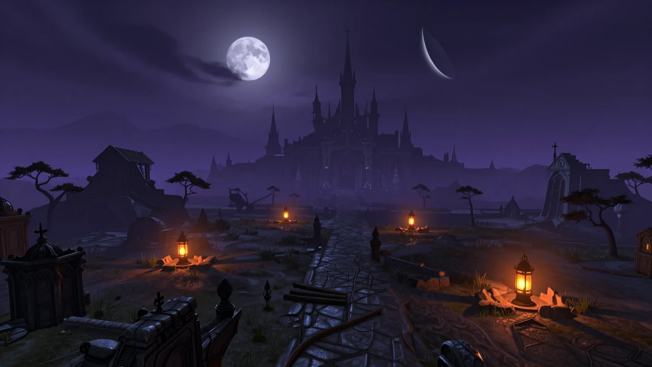 Shadowius MMORPG'de kılıçcı ve büyücü arasında raid geçişi sırasında pozisyon alanları ve soğuma zamanları gösteren stratejik harita - görsel 2